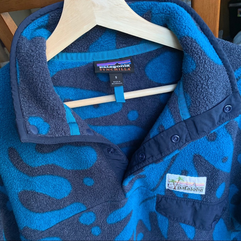 Patagonia Vintage Style Fleece Synchilla Snap-T Pullover Sweater Jacket Rare - Picture 4 of 4